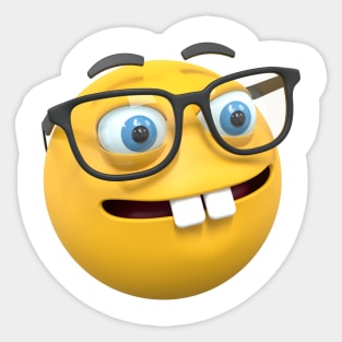 nerd face emoji Sticker